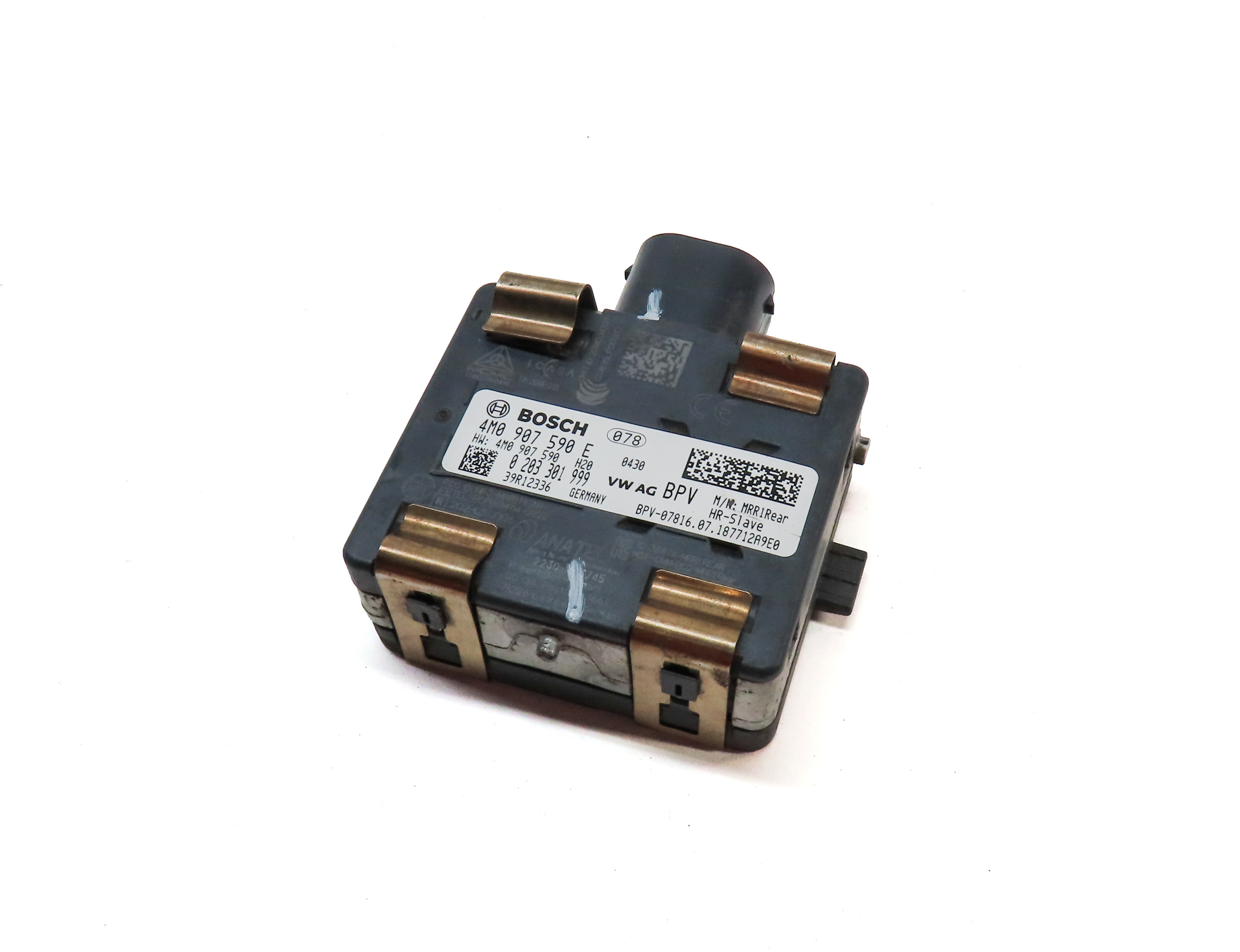 2017-2019 AUDI A4 (B9 8W) REAR LEFT BLIND SPOT ALERT RADAR SENSOR MODULE (SLAVE) — exact item pictured